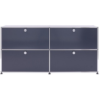 USM Sideboard grau, Designer Prof. Fritz Haller, 74x153x38 cm