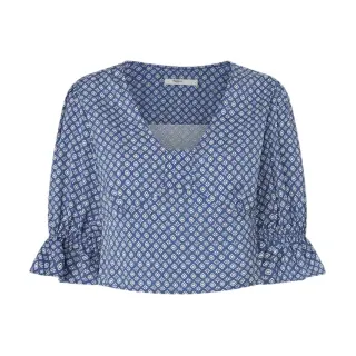 Pepe Jeans für Damen. PL304893 Bluse Nora blau (XS), Lässig, Polyester, 3/4 Ärmel