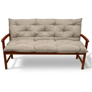 Beautissu Bankauflage 150 x 50 x 10 cm beige 1 St.