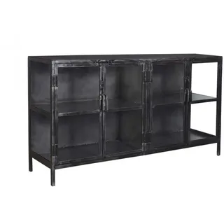 Kawola Sideboard Brest Schwarz Metall , Rechteckig , 180x92x40 cm , Kleinmöbel, Kommoden, Sideboards