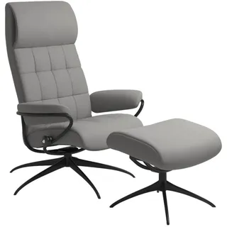 Stressless Relaxsesselset , Grau, Schwarz , Metall , Echtleder , Rindleder , Uni , 80x111x71 cm , Lederauswahl, Stoffauswahl, Relaxfunktion , Wohnzimmer, Sessel, Ledersessel