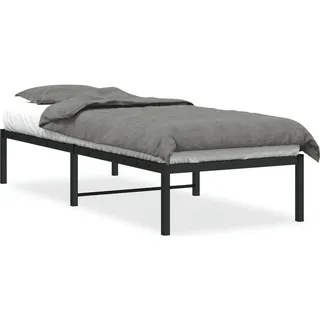 vidaXL Bettgestell Metall Schwarz 80x200 cm - Schwarz