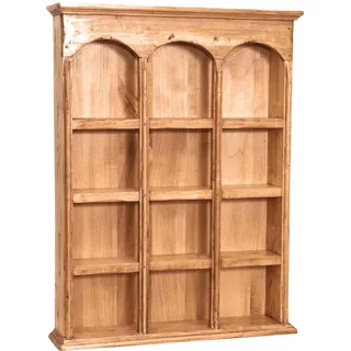 Biscottini Hängeschrank für Küche und Bad, Holz, weiß, 54,5 x 12,5 x 72 cm, Shabby-Chic-Vitrine, Hängeschrank für Badezimmer