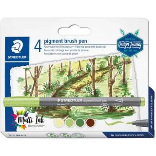 Staedtler Brush Pens "Forest Colours" 4 pcs