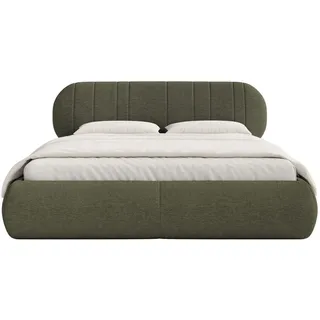 Selsey Polsterbett Asmelio Khaki 180x200 cm , Grün , Textil , 180x200 cm , Schlafzimmer, Betten, Polsterbetten