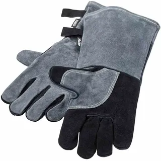 GEFU Grillhandschuhe 16,5 cm Baumwolle, Veloursleder grau
