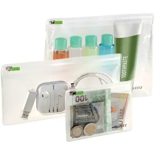 Leitz Zip-Beutel 3er-Pack Transparent