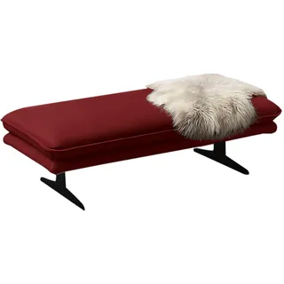 W.SCHILLIG Polsterhocker "broadway" Füße in Schwarz pulversbeschichtet, ruby rot z59