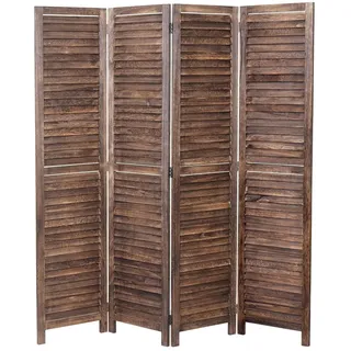 MCW Paravent Braun , Holz , 160x170x2 cm , Wohnzimmer, Raumteiler, Paravents