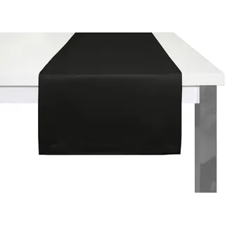 Tischläufer WIRTH "NEWBURY" Gr. 1, schwarz, B:50cm L:150cm, Baumwolle, Polyester, Tischdecken, Tischläufer