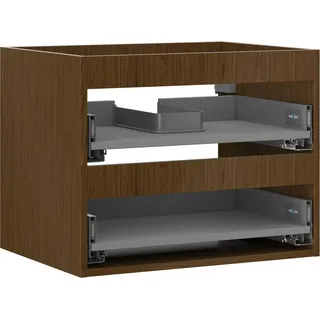 Mexen Box-A Korpus des Waschtischunterschranks 60 cm, 2 Schubladen, Nussbaum - 91AX0-0600-470-2-86