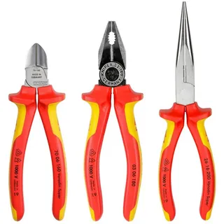 Knipex Elektro-Paket 3-teilig Kombi-,Flachzange + Seitenschn.