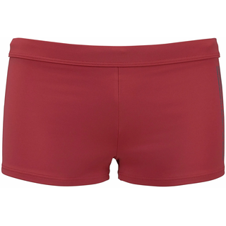 Boxer-Badehose S.OLIVER, Herren, Gr. 7, N-Gr, rot, Polyamid, unifarben, Badehosen Boxer-Badehose, mit Logoschriftzug im coolen Used-Look