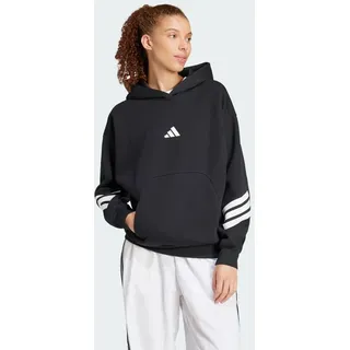 adidas Future Icons 3-Streifen Kapuzenpullover Black S