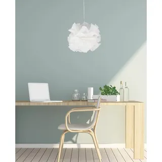 Näve Pendellampe Fedora Weiß rund E27 Papier und Kunststoff