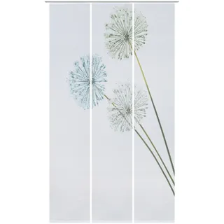 Novel Flächenvorhang , Grün , Textil , Blume , 60x255 cm , Oeko-Tex® Standard 100 , Öffnung für Beschwerungsstab , Heimtextilien, Vorhänge, Flächenvorhänge