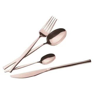 Berlinger Haus Besteck-Set 24-teilig - Edelstahl mit Spiegelglanz und Rose Gold PVD-Beschichtung - Messer, Gabeln, Löffel und Teelöffel - Elegantes Design mit Geschenkbox - Rosa