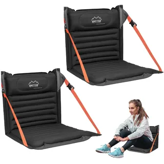 ONTYZZ Stadionsitze Aufblasbares Stadion Sitzkissen mit Rückenlehne Leichter Bodenstuhl Tragbares Polster Wasserdicht Outdoor Klappstühle für Picknick Konzerte Garten Balkon Fischerei Camping Stühle