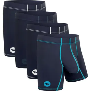 Real Men Unterwäsche für Herren, 1 oder 4 Stück, 15,2-17,8 cm, Eisseide, mit Beutel in Größe D, D-Beutel, 4er-Pack, Gunmetal Grey, Large