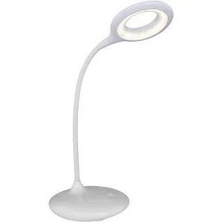 Globo Led-Tischleuchte , Weiß , Kunststoff , 65 mm , G , 12.5x49x40 cm , Flexarm, Touch (on/off) , Lampen & Leuchten, Innenbeleuchtung, Tischlampen