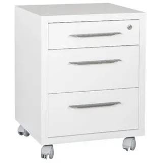 Carryhome Rollcontainer , Weiß Hochglanz , Metall , 3 Schublade(n) Schubladen , 48x63x45 cm , ISO 9001, Fsc , Beimöbel erhältlich , Büromöbel, Büromöbel-Sets & Büromöbel-Serien, Büromöbelserien