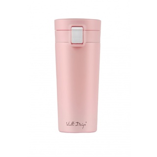 Vialli Design Thermobecher 0,4L für Tee, Kaffee, Fuori Kollektion, Isolierbecher Edelstahl Rosa, Thermoskanne Dicht Auslaufsicher, Thermosflasche, Isolierkanne, Thermo-Kaffeekaraffe