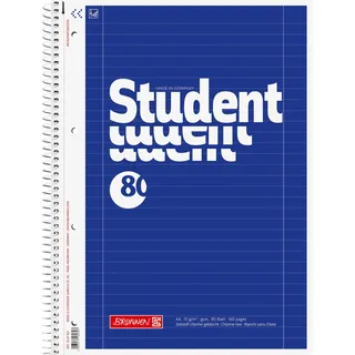 Brunnen Collegeblock Student A4 liniert Blau