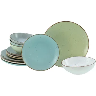 CreaTable Fashion Bunt Tafelservice 12-tlg. Vintage Look