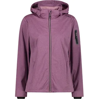 CMP Damen Softshelljacke Woman Jacket Zip Hood 39A5016M-B408 34 - Pink Fluo Mel. - 34