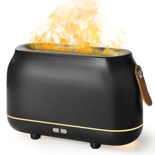 Aroma Diffuser für Duftöle,GeeRic 200ml Ultraschall Luftbefeuchter,Flammeneffekt Diffusor für ätherische Öle,Raumbefeuchter Aromatherapie Öle Duftlampe mit 7 Farben LED Leichte