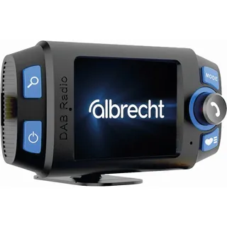 Albrecht DR 55 DAB+ Digitalradio Auto Adapter – Bluetooth Freisprecheinrichtung, Musikstreaming & FM-Transmitter – Inkl. aktiver DAB+ Antenne & Farbdisplay, schwarz, 27155