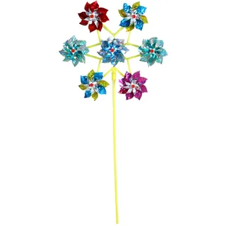 BLUE SKY - Windmühle - Outdoor-Spiel - 044758B - Mehrfarbig - Kunststoff - 50 cm - Kinderspielzeug - Sommer-Spiel - Windenergie - Blume - Ab 3 Jahren