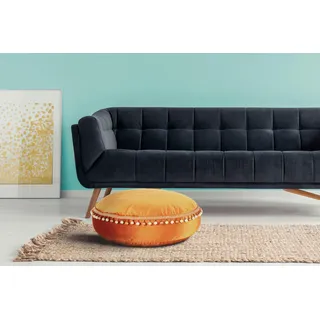 Kayoom Sitzhocker »Pouf Taj Mahal 425, samtweiche Oberfläche« 1 Stk. tlg. samtweich, farbig, modern, orientalisches Design, braun