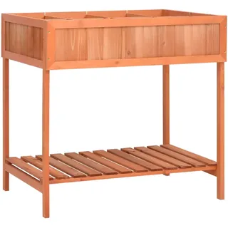 vidaXL Pflanzgefäß für Kräuter 80x60x80 cm Massivholz Tanne - Braun