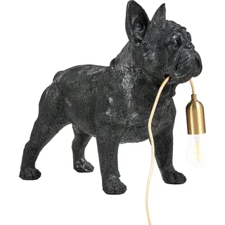 BELIANI Tischlampe Schwarz Kunstharz 43 cm Hoch 1-Flammig Glühbirnen-Optik Tiermotiv Hund Langes Kabel mit Schalter Glam Nachttischlampe Leselampe - Schwarz, Gold