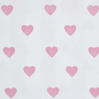 Homescapes Baumwollstoff Meterware weiß mit rosa Herzen, 150 cm , Rosa , Textil , Herz/Romantik , 150x100 cm , Oeko-Tex® , Heimtextilien, Vorhänge, Vorhangstoffe, Stores