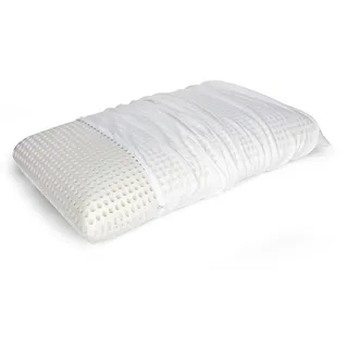 Talamo Italia Kissen für das Bett, 100% Made in Italy, Abnehmbares "Seifen"-Kissen aus perforiertem Memory-Schaum, hypoallergen und atmungsaktiv, 70x40xh16 cm.