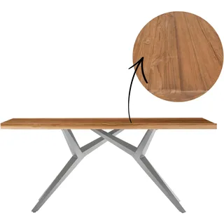 SIT Möbel SIT Tisch »TABLES | CO«, HxT: 73 cm | 15510-40 | Serie - Naturbelassen/Silber