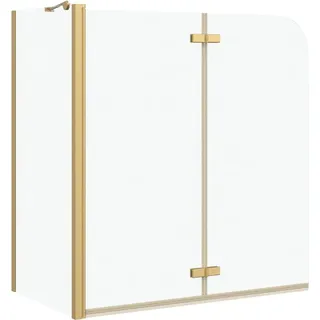 vidaXL Bad-Duschschirm Gold 120 x 68 x 130 cm - Gold