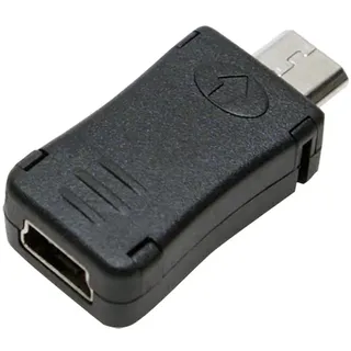 Logilink AU0010, Micro USB Mini USB Schwarz