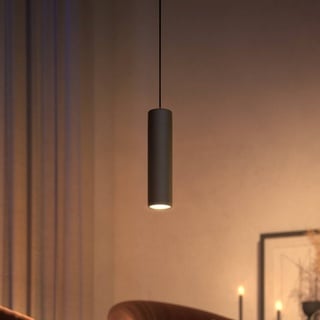 Philips Hue Perifo Ceiling Pendant Cylinder Lamp - Black