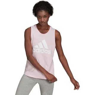 adidas Damen Essentials Big Logo Tank Top, Clear PINK/White, XS