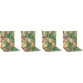 Beo Sitzauflage Niedriglehner Texas 4er-Set mit Dschungel-Design