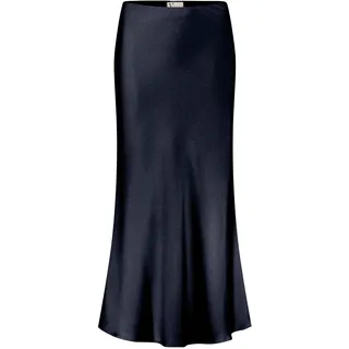 Satinrock VERA MONT "Satinrock wadenlang", Damen, Gr. 34, blau (night sky), Einsatz: 100% Polyester PES., Röcke Satinrock