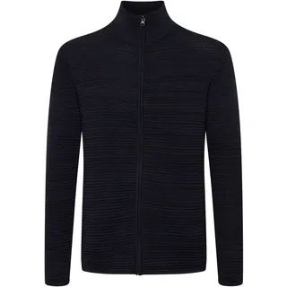 Strickjacke SOLID "Strickjacke SDStruan", Herren, Gr. M, blau (navy mela), Obermaterial: 100% Baumwolle CO., Strickjacken Strickjacke