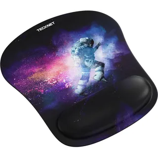 TECKNET Mauspad mit Gelkissen, Memory Foam Mousepad Ergonomisches Wasserdicht Komfort Mausmatte mit Handgelenkpolster Handauflage für Alle Maus Offfice Heim Computer Laptop
