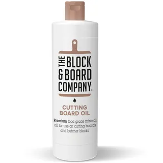 the block & board company Schneidebrett-Öl - Premium-Mineralöl-Holz in Lebensmittelqualität zum Schutz und zur Restaurierung von Holzschneidebrettern, Metzgerblöcken und Arbeitsplatten - 500 ml