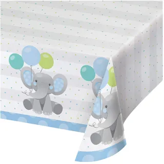 Creative Converting Enchanting Elephants Boy Papier-Tischdecke, 1 Karat