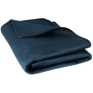 home&you Tagesdecke Pontoso, 220x200 cm, Wohndecke als Bettüberwurf, Überwurfdecke für Bett und Sofa Steppdecke Stil Ideal als Bedspread , Dunkelblau , Textil , 200x220 cm , Heimtextilien, Bettwäsche & Leintücher, Tagesdecken