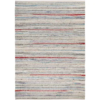 Steffensmeier Handwebteppich Barlo | Schurwolle Mit Fusselstopp, Bunt, handgewebt, Größe: 170x230 cm Wohnzimmer und Schlafzimmer